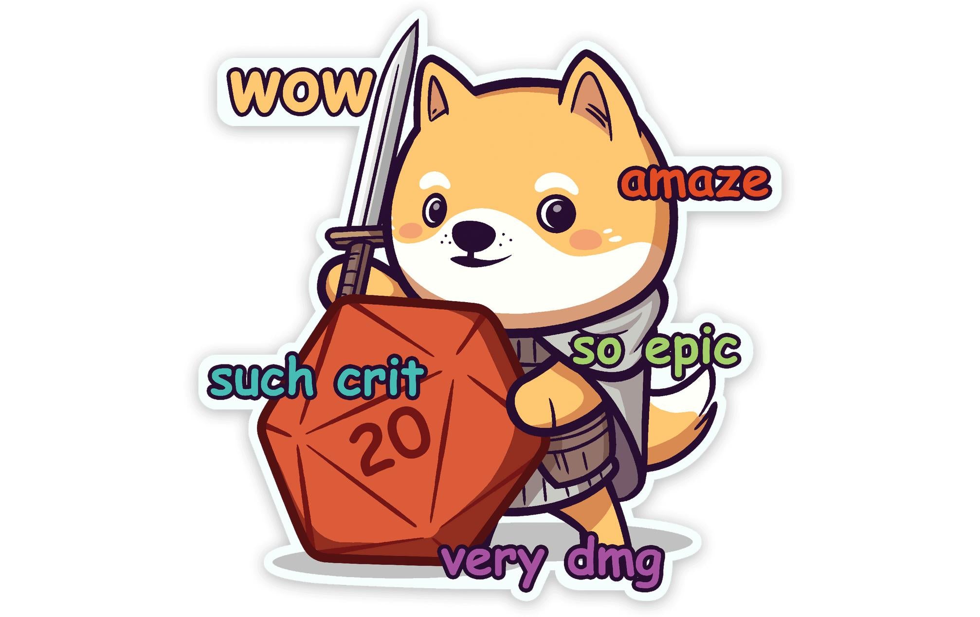 Much Crit Sticker