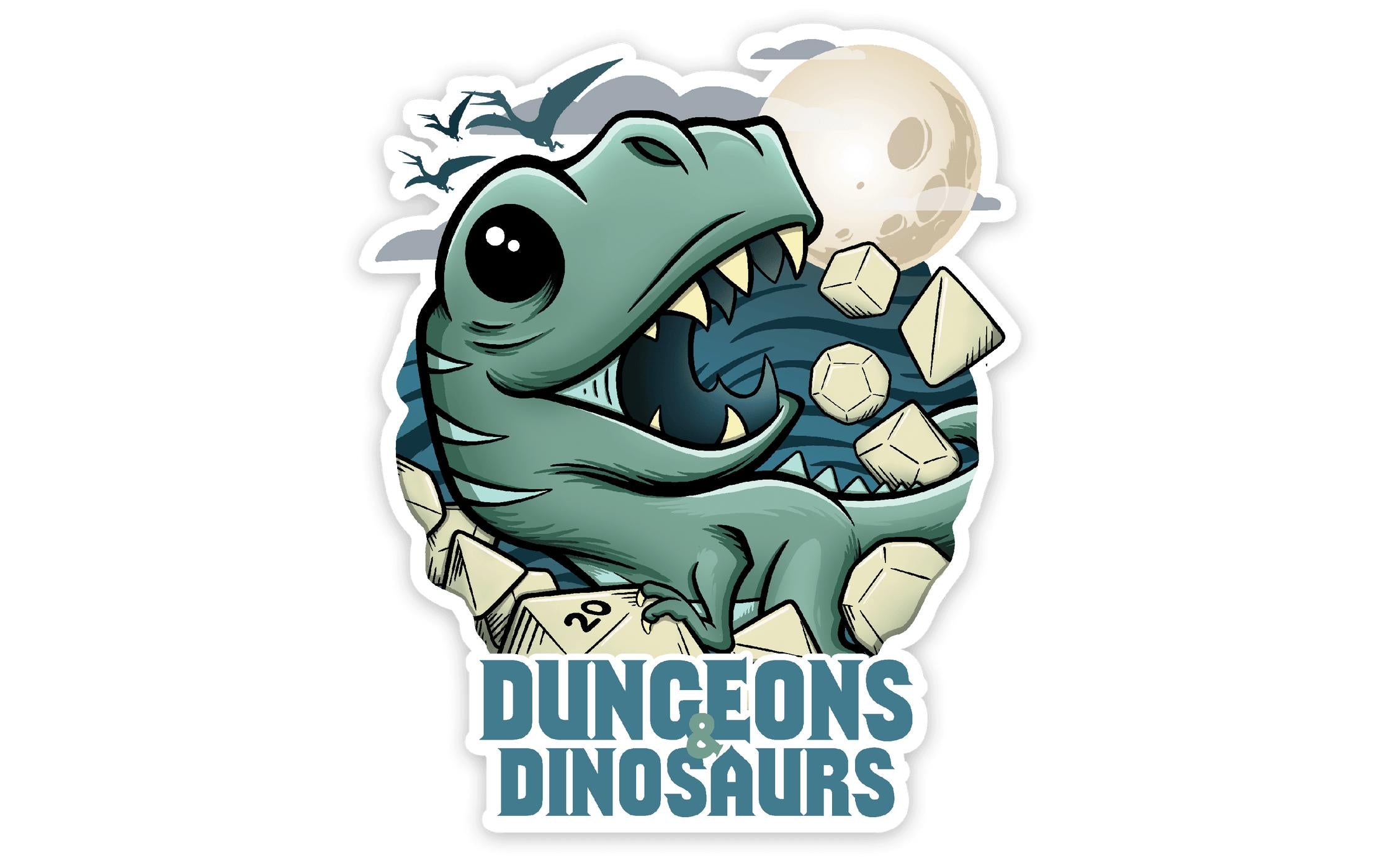Dungeons and Dinosaurs Sticker