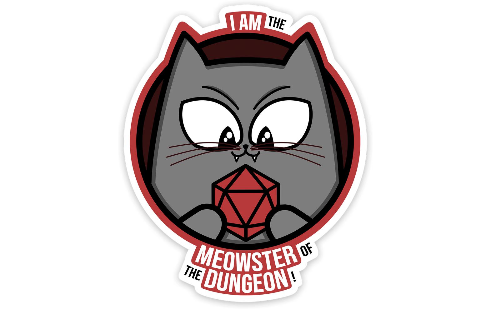 Meowster of the Dungeon Sticker