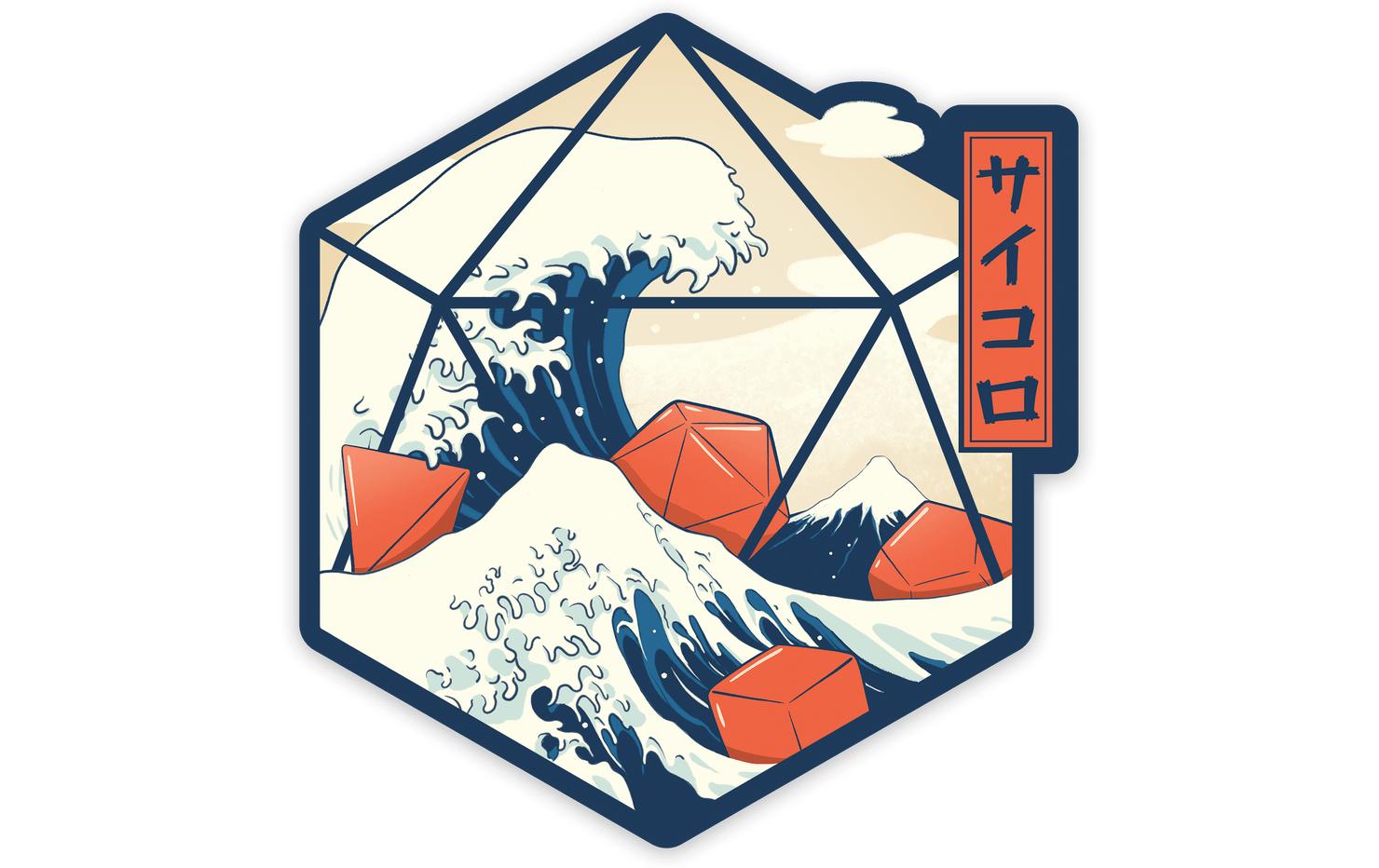 Great Wave of Dice Sticker