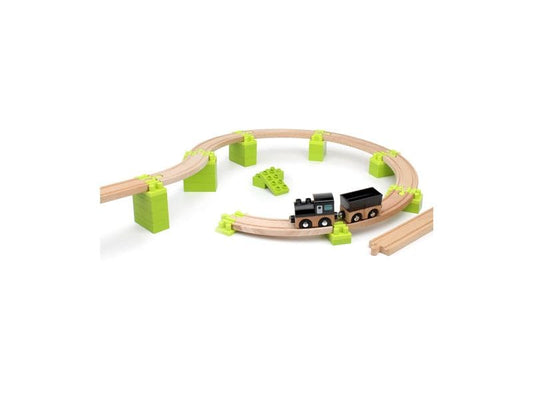 Neue Freunde | Noppi Eisenbahn Bauteile für Steigungen | mit Klemmbausteinen für Holzeisenbahnen