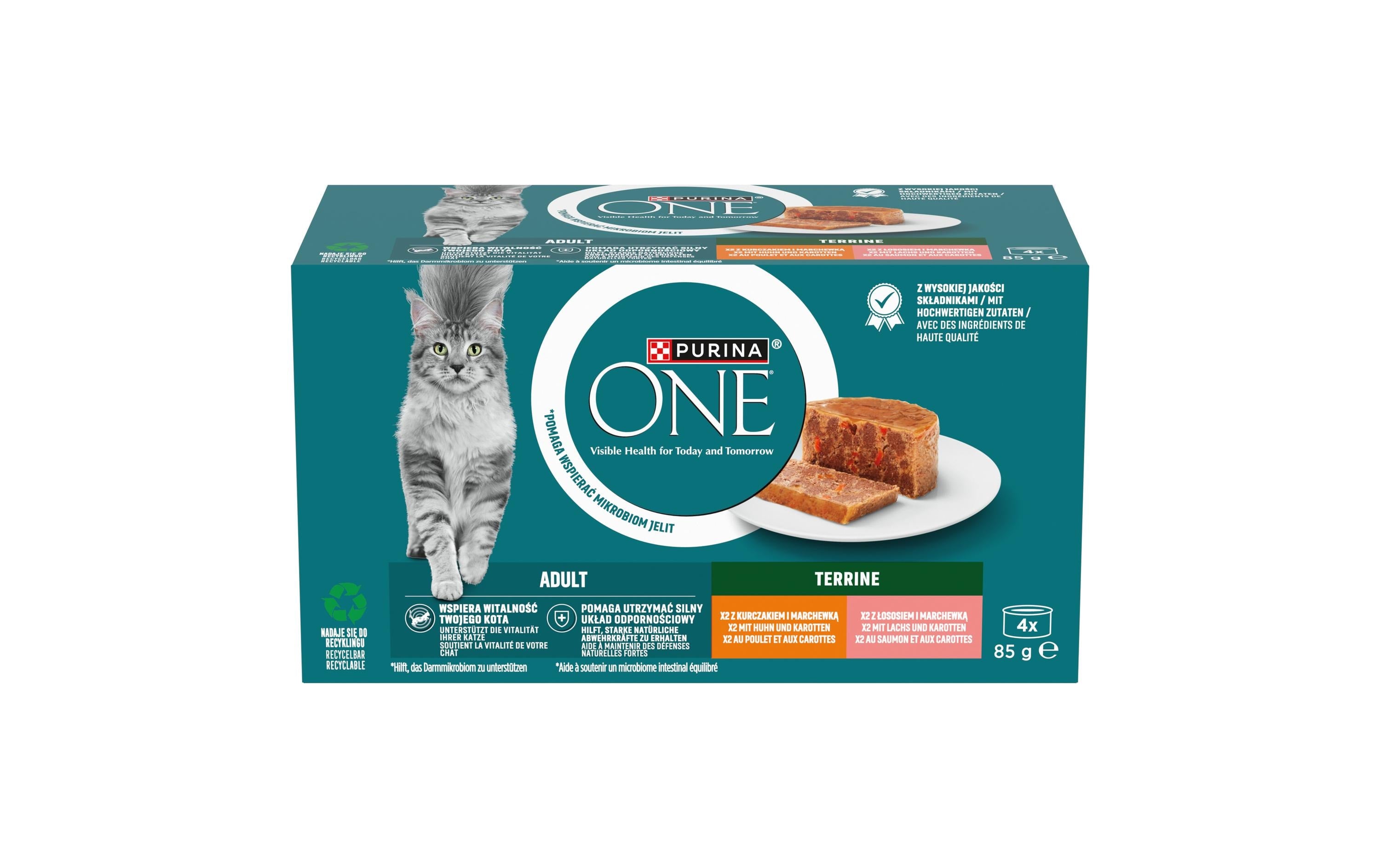 Purina One Terrinen Adult Huhn 4x85g