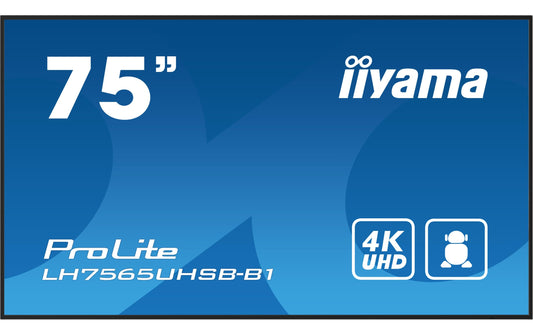 iiyama | LH7565UHSB-B1 | 75, IPS, UHD, 800cd, Android