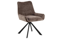 AC Design | Esszimmerstuhl Eddie 2 Stück | Stahl/Textil, Braun