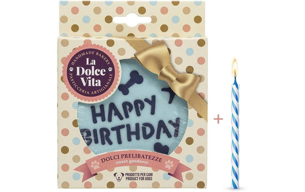 Leopet Happy Birthday Hundekuchen blau