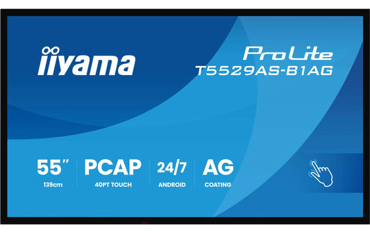 iiyama | T5529AS-B1AG | 55, Touch, VA, UHD, 500cd, Android
