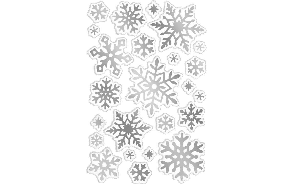 B+C Sticker Silver Crystals