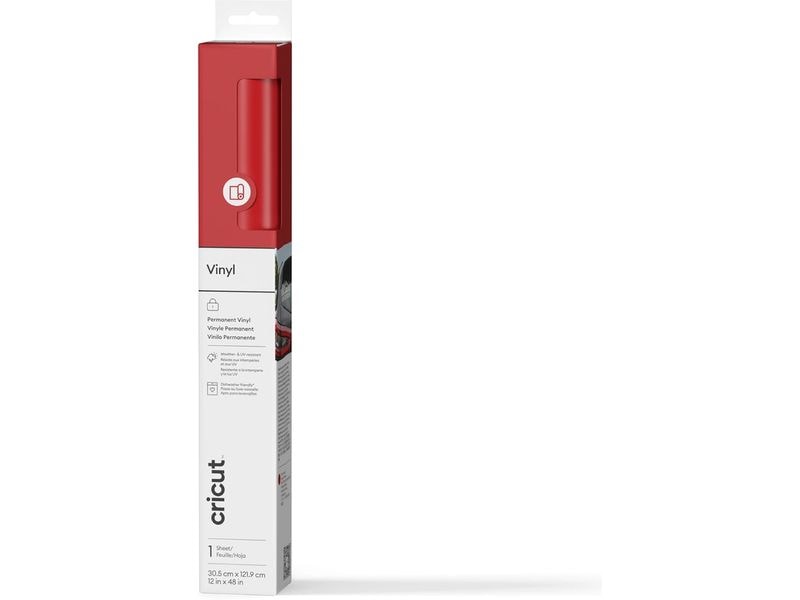 Cricut | Vinylfolie Permanent | 30.5 x 122 cm, 1 Stück, Rot