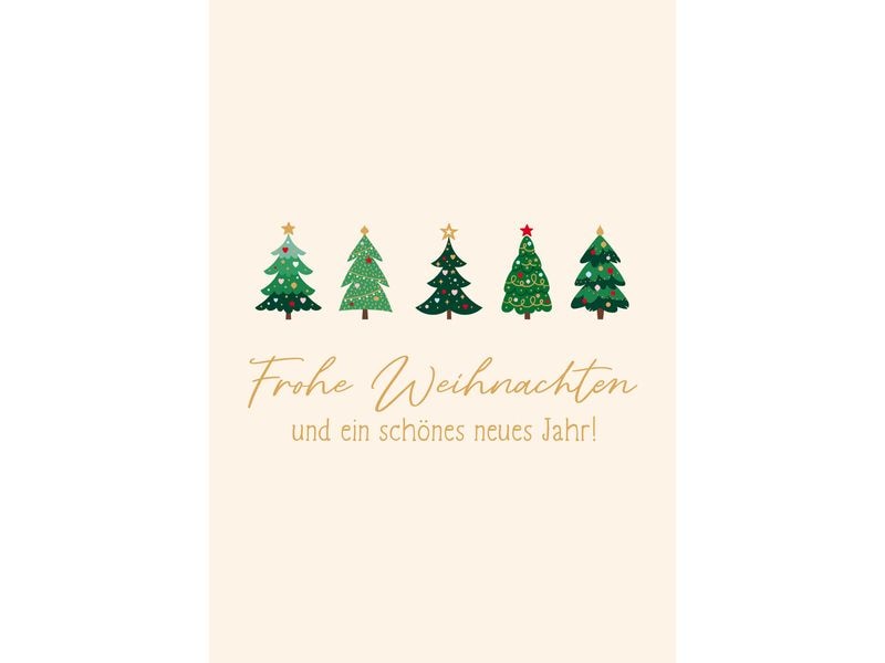 ABC | Weihnachtskarten-Set | Format A6, 105 x 148 mm, 6 Stück