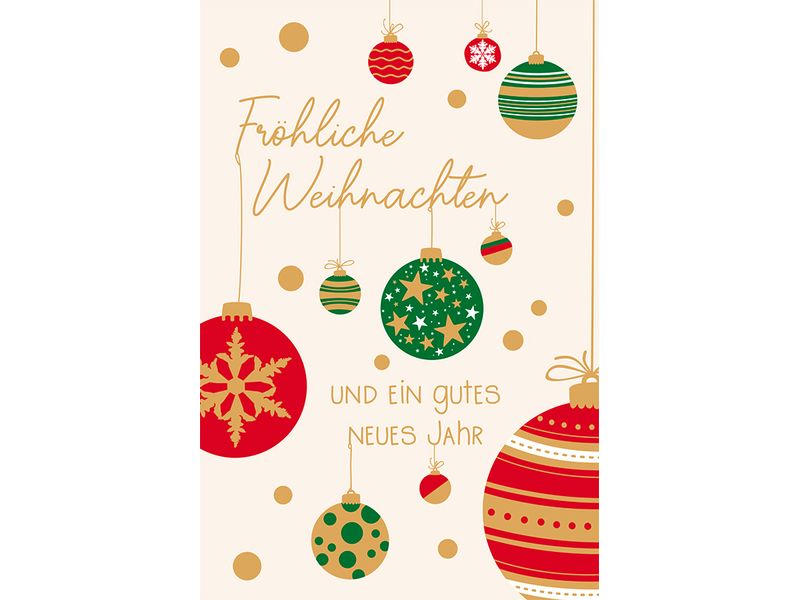 ABC | Weihnachtskarten-Set | Format A6, 105 x 148 mm, 6 Stück