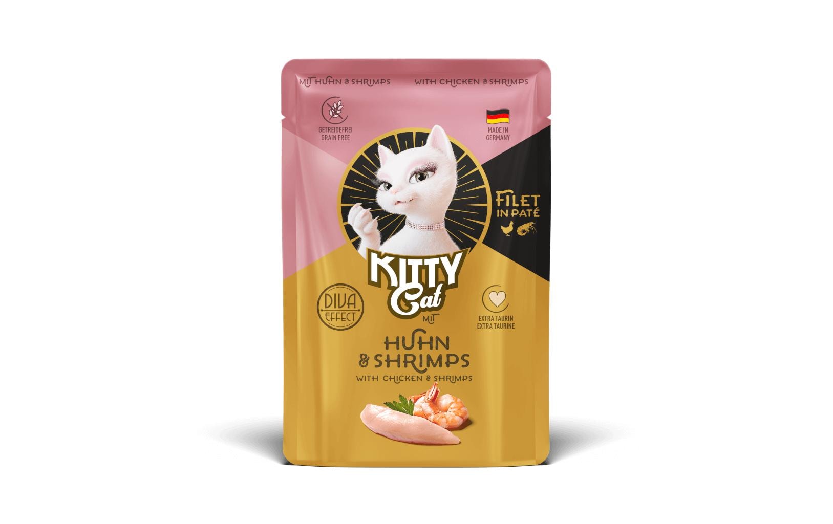 KittyCat Filét Paté Pouch Huhn, Shrimps