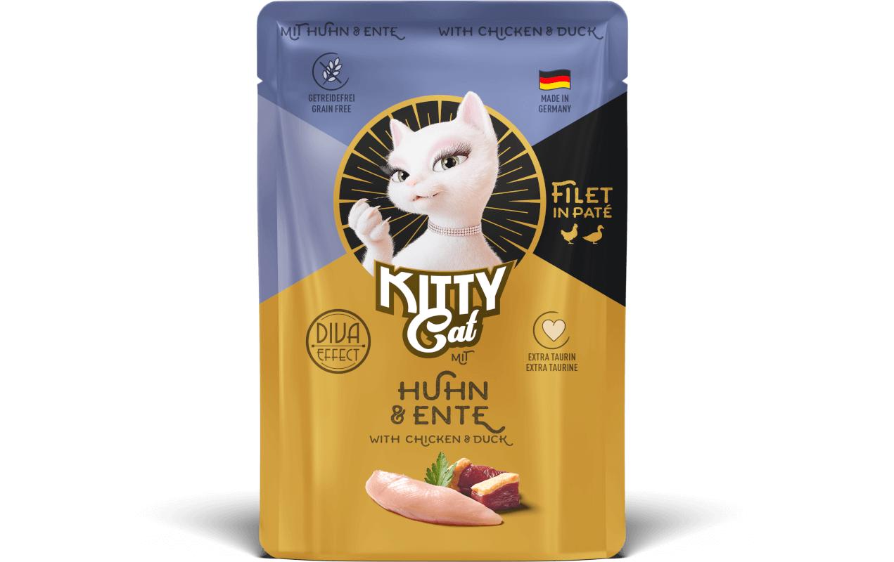 KittyCat Filét Paté Pouch Huhn, Ente