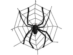 Dekomat AG | Dekomat Spinnennetz mit Spinne | Ø 150cm, Kunststoff, Synthetik