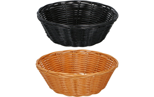 alpina | Brotkorb-Set, 2 Stück, Natur&Schwarz | 21x7 cm (DxH)