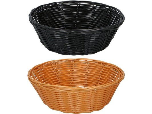 alpina | Brotkorb-Set, 2 Stück, Natur&Schwarz | 21x7 cm (DxH)