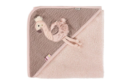 Fehn Kapuzenbadetuch Flamingo