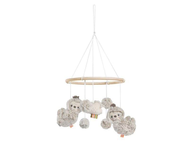 fehn | Holz-Mobile Faultier | Grau/Beige