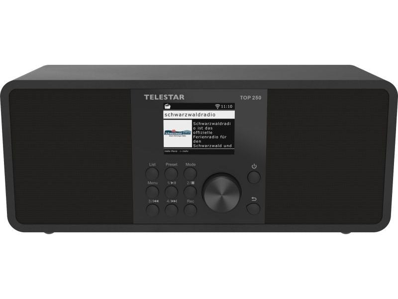 Telestar | WLAN-Digitalradio TOP 250 | Schwarz, Internet, BT 5.3, USB-Rec, App