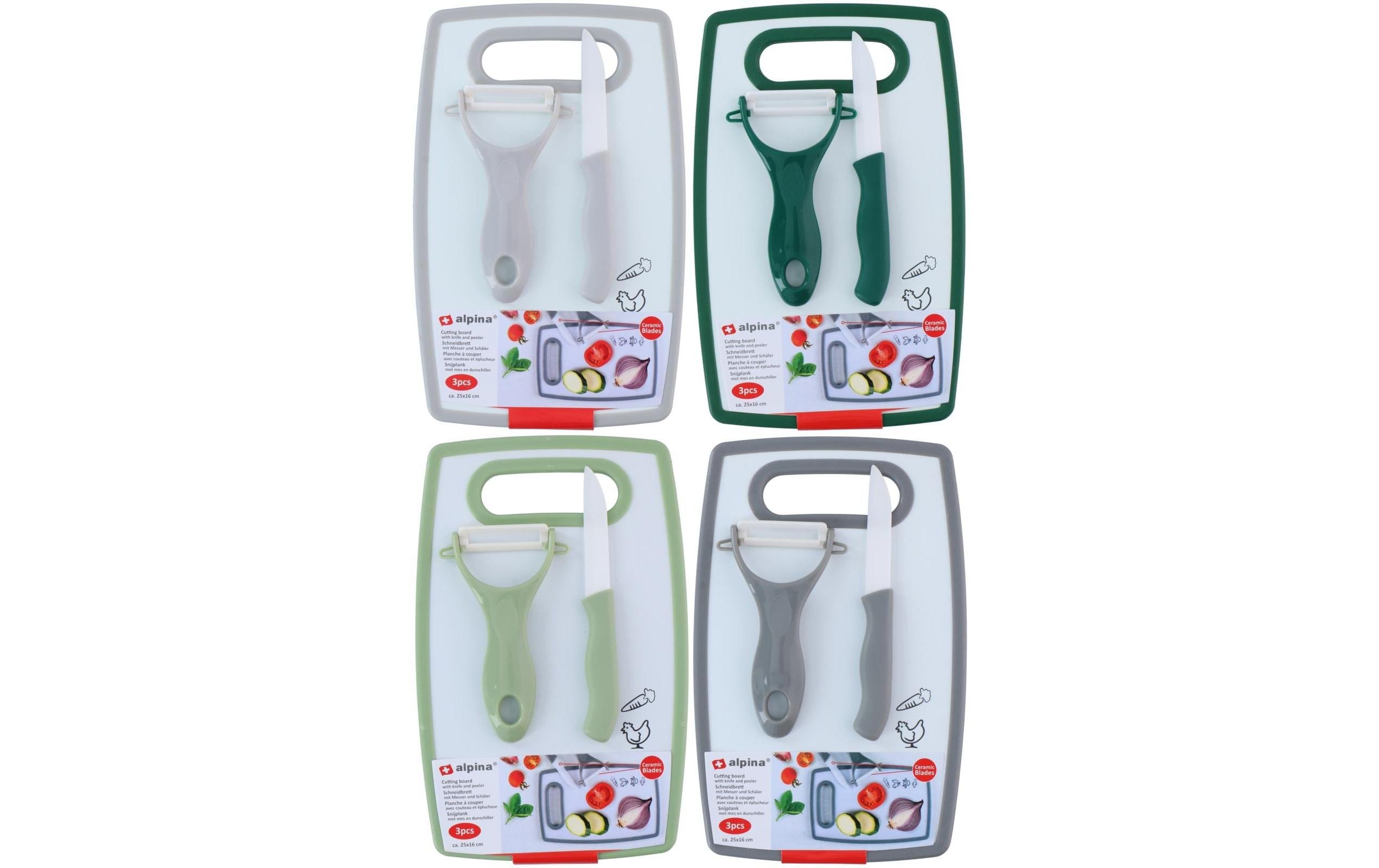Alpina Sparschäler mit Messer, assortiert
