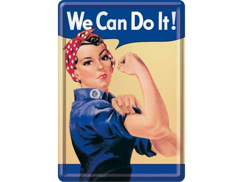 Nostalgic Art | Postkarte We can do it | Metall, 14x10 cm, Papierbeschichtet,Couvert