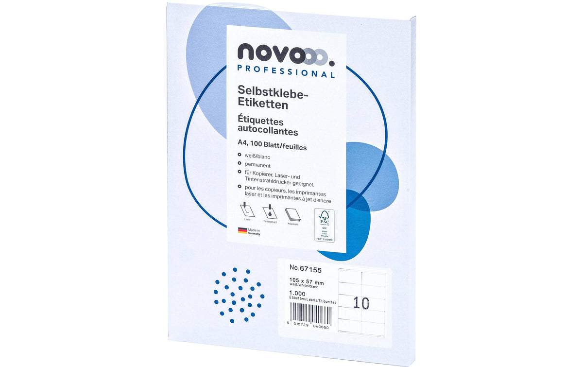 novooo., Selbstklebende Etiketten 105 x 57