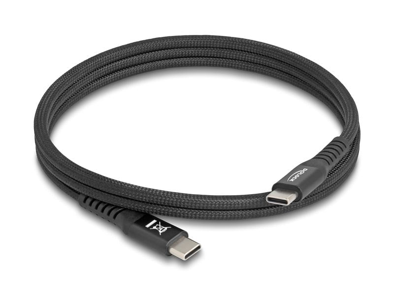 Delock | USB-Kabel C-C, 60W, 1.0m, magnetisch | schwarz, USB 2.0, 60W, magnetisches RollUp