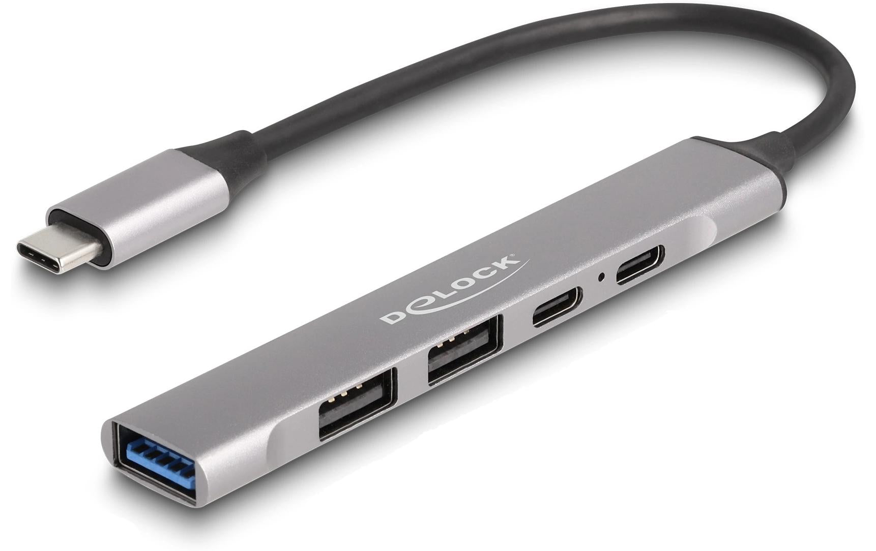 Delock USB-C Hub, Slim, 4 Port
