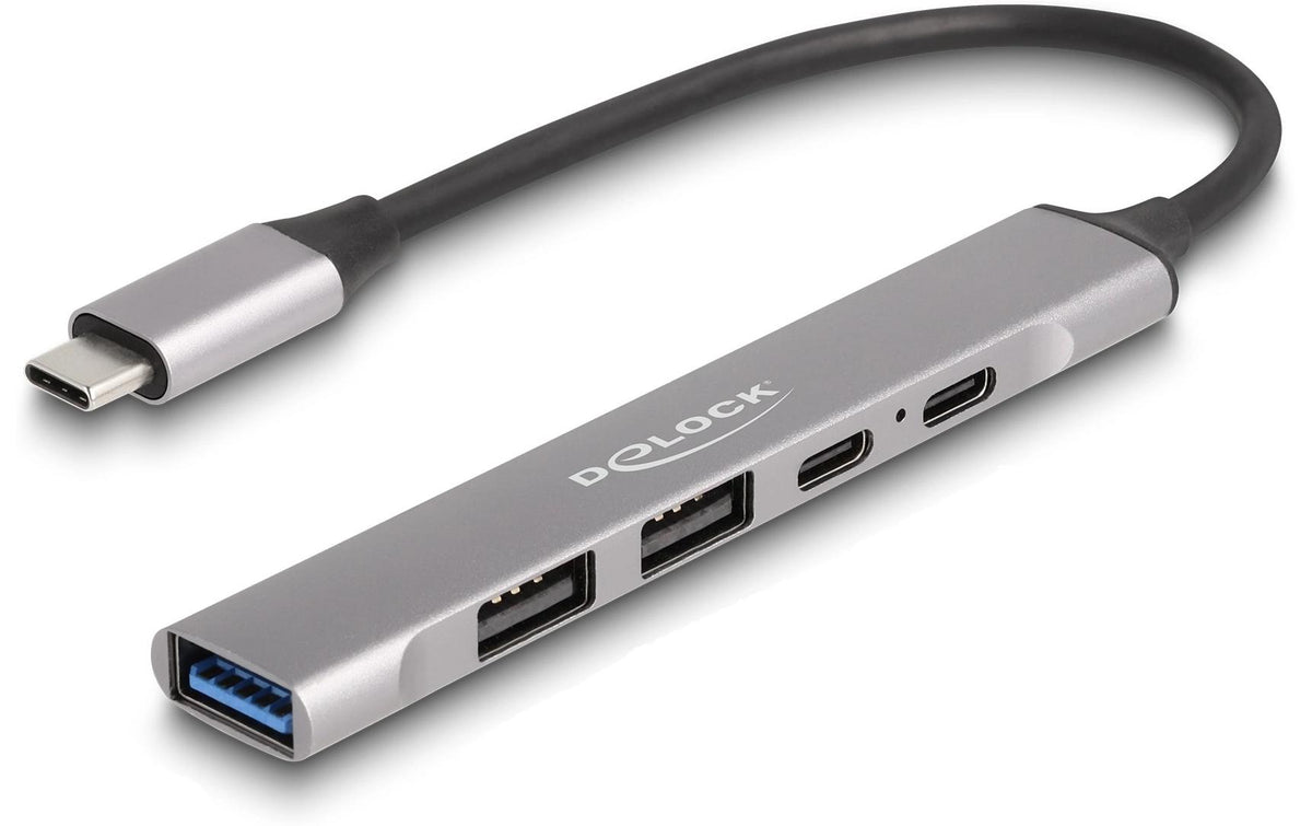 Delock USB-C Hub, Slim, 4 Port