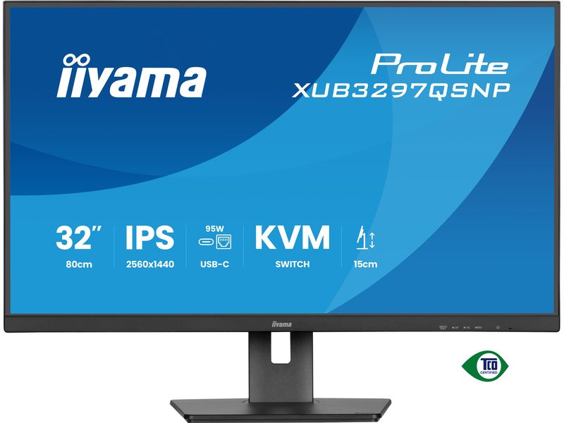 iiyama | XUB3297QSNP-B1 31.5 | IPS 2560x1440,USB-C, HDMI, DP, Speaker, HV