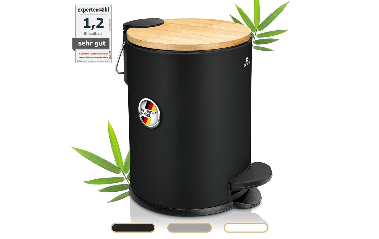 Exitoso Abfalleimer 3L Schwarz
