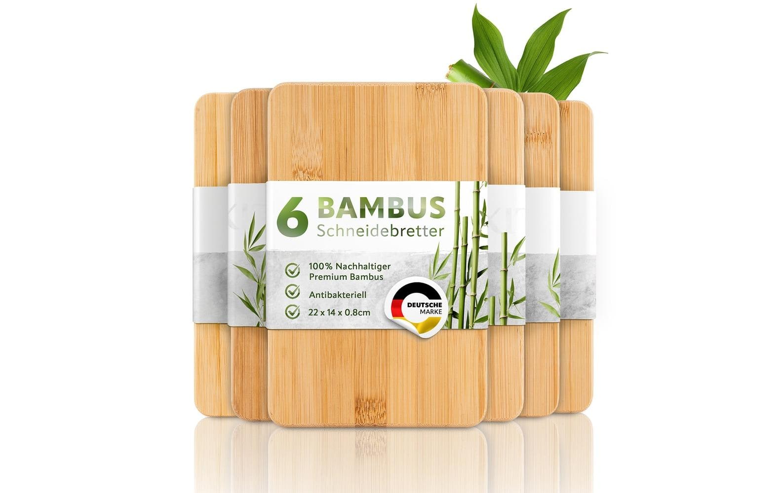 Exitoso Frühstücksbrett 6er Set Bambus