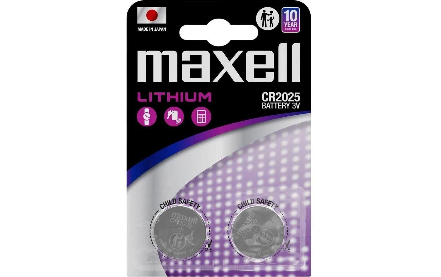 Maxell Europe LTD., Knopfzelle CR2025 , 2 S