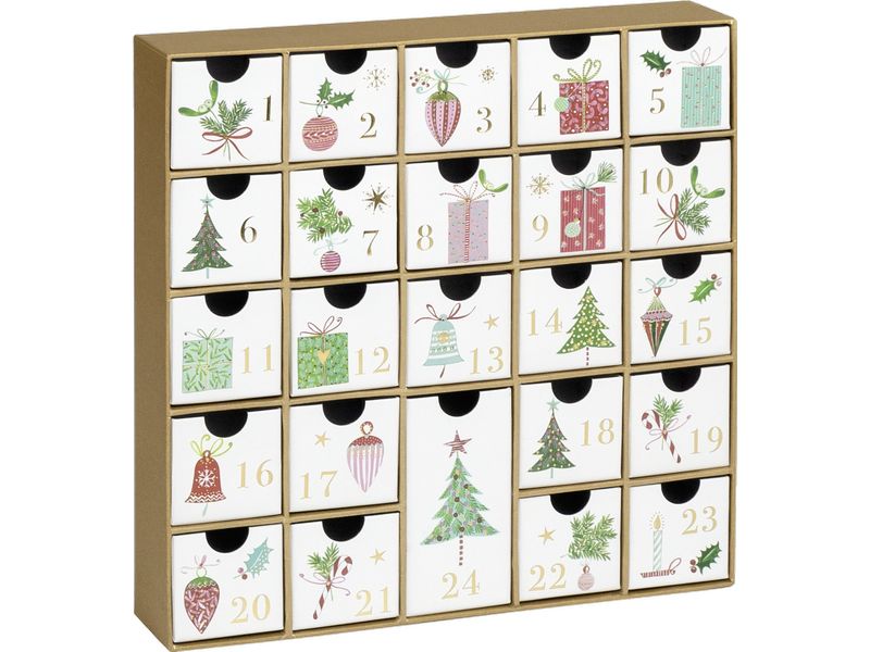 Stewo | Geschenkbox Adventskalender Inge | 28x28x3.5cm
