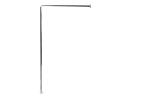 MSV Duschstange Edelstahl 80x80x80 cm