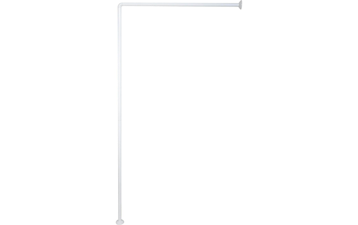 MSV Duschstange Aluminium 80x80x80 cm