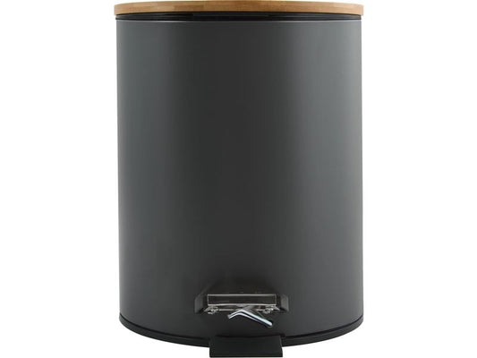 spirella | Treteimer Adonis 3L | Anthrazit, Stahl/Bambus