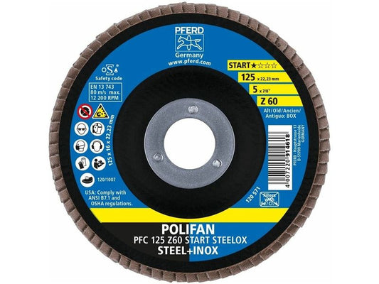 Pferd | POLIFAN Fächerscheibe START STEELOX Z-Box | PFC 125 Z60 START STEELOX