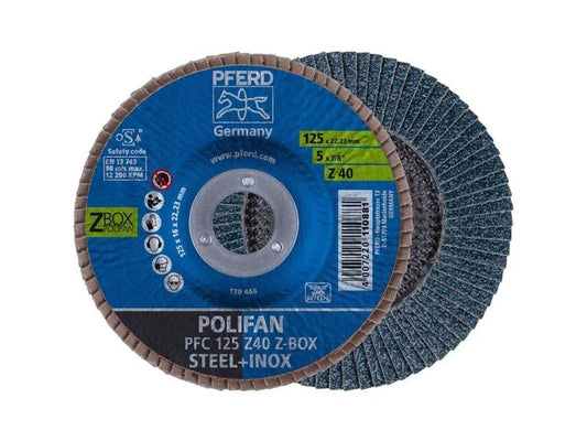 Pferd | POLIFAN Fächerscheibe START STEELOX Z-Box | PFC 125 Z40 START STEELOX