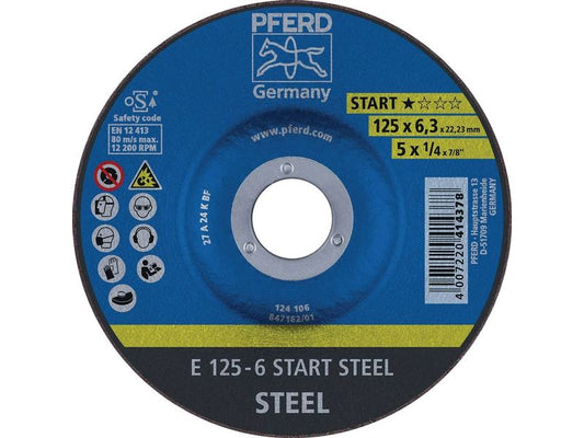 Pferd | Schruppscheibe START STEEL | E 125-6 START STEEL