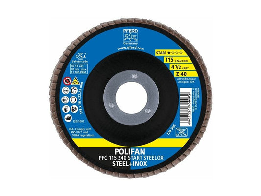 Pferd | POLIFAN Fächerscheibe START STEELOX Z-Box | PFC 115 Z40 START STEELOX