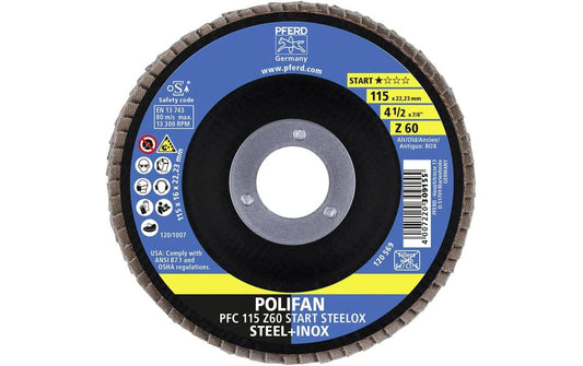 Pferd | POLIFAN Fächerscheibe START STEELOX Z-Box | PFC 115 Z60 START STEELOX