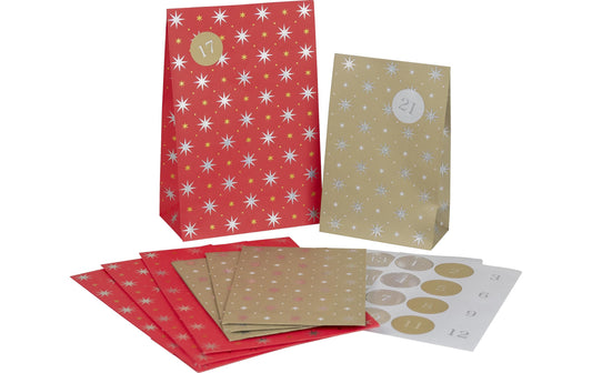 Stewo | Geschenkbeutel Adventskalender Zidoni | 16x8x24cm