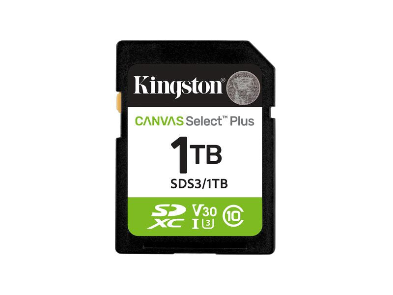 Kingston | Canvas Select Plus SDXC Card 1TB Gen3 | UHS-I U3 V30,lesen 150MB/s,schreiben 85MB/s