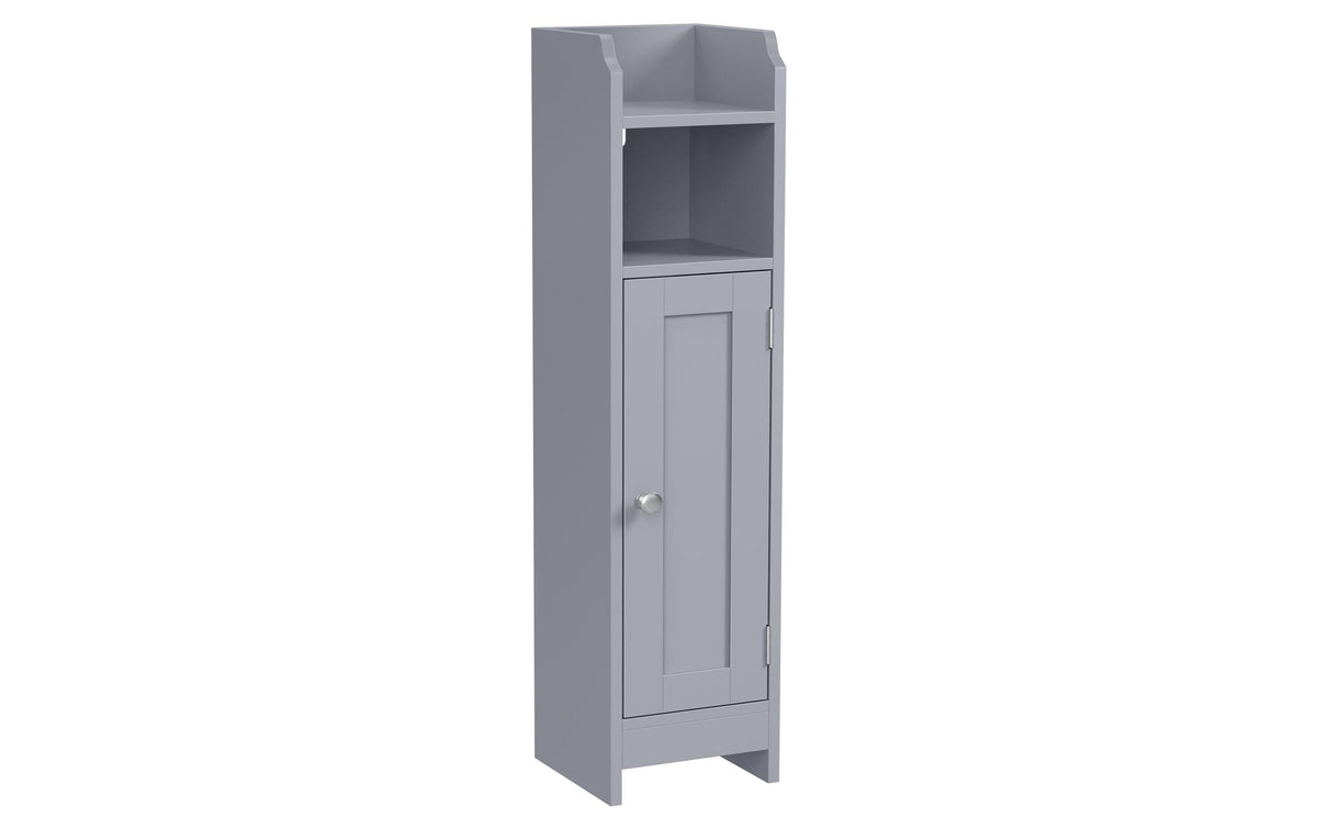 Vasagle Schrank schmal mit Tür, Grau