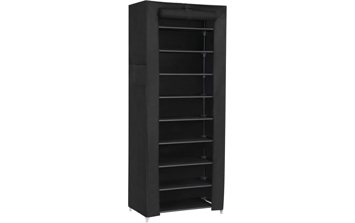 Songmics Schuhgestell Schwarz, 9 Ablagen