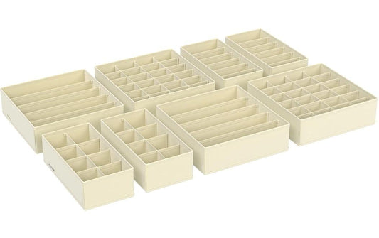 Songmics Aufbewahrungsboxen,8er Set, Beige