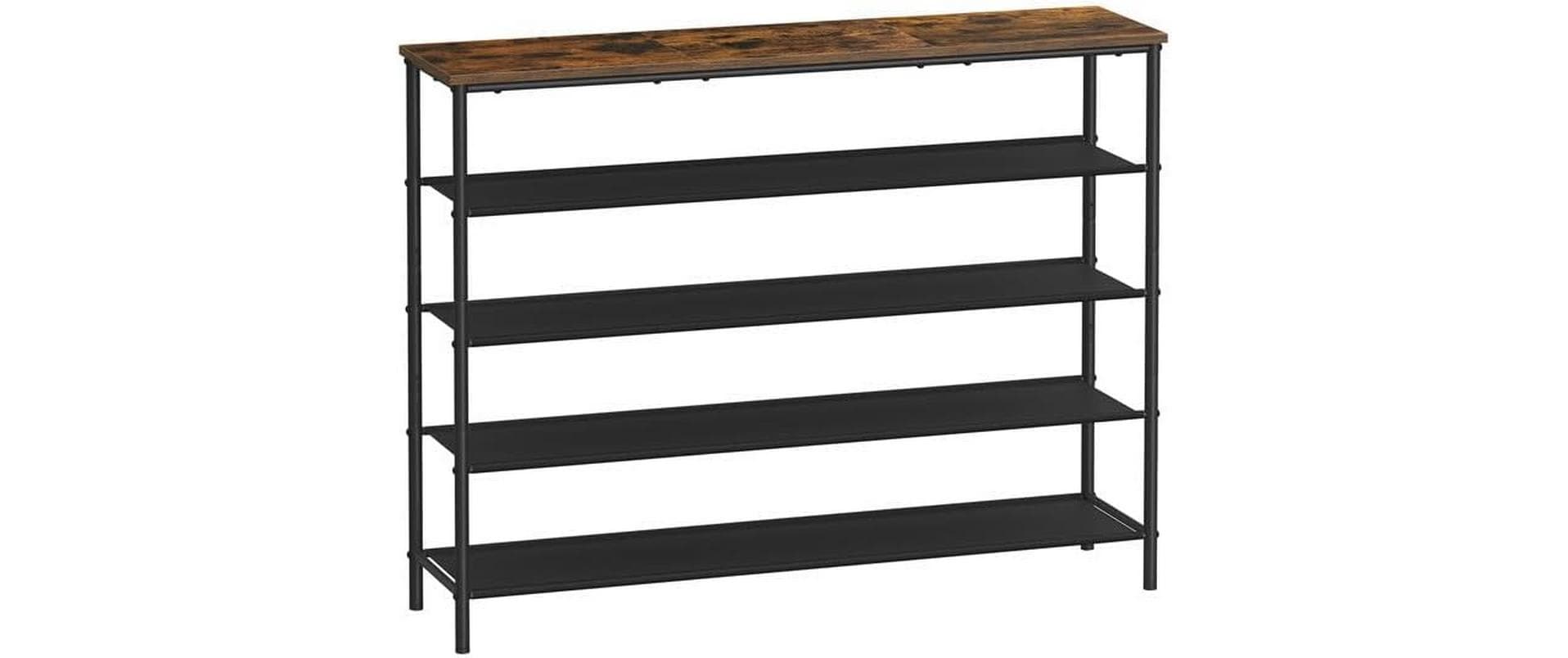 Vasagle Schuhgestell, 4 Ablagen, Holz,Eisen