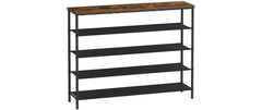 Vasagle Schuhgestell, 4 Ablagen, Holz,Eisen