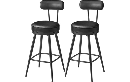 Vasagle Barhocker, 2er Set, Schwarz