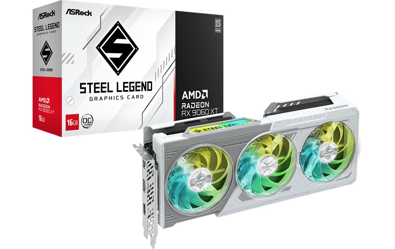 ASRock AMD Radeon RX 9060 XT Steel Leg 16G